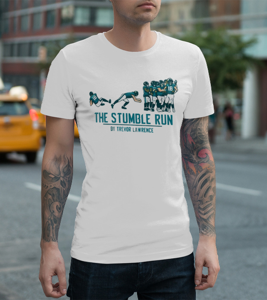 The Stumble Run by Trevor Lawrence Jacksonville Jaguars Football 2025 T-Shirt