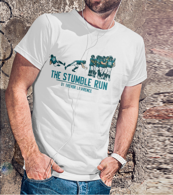 The Stumble Run By Trevor Lawrence Jacksonville Jaguars Football 2025 T-Shirt