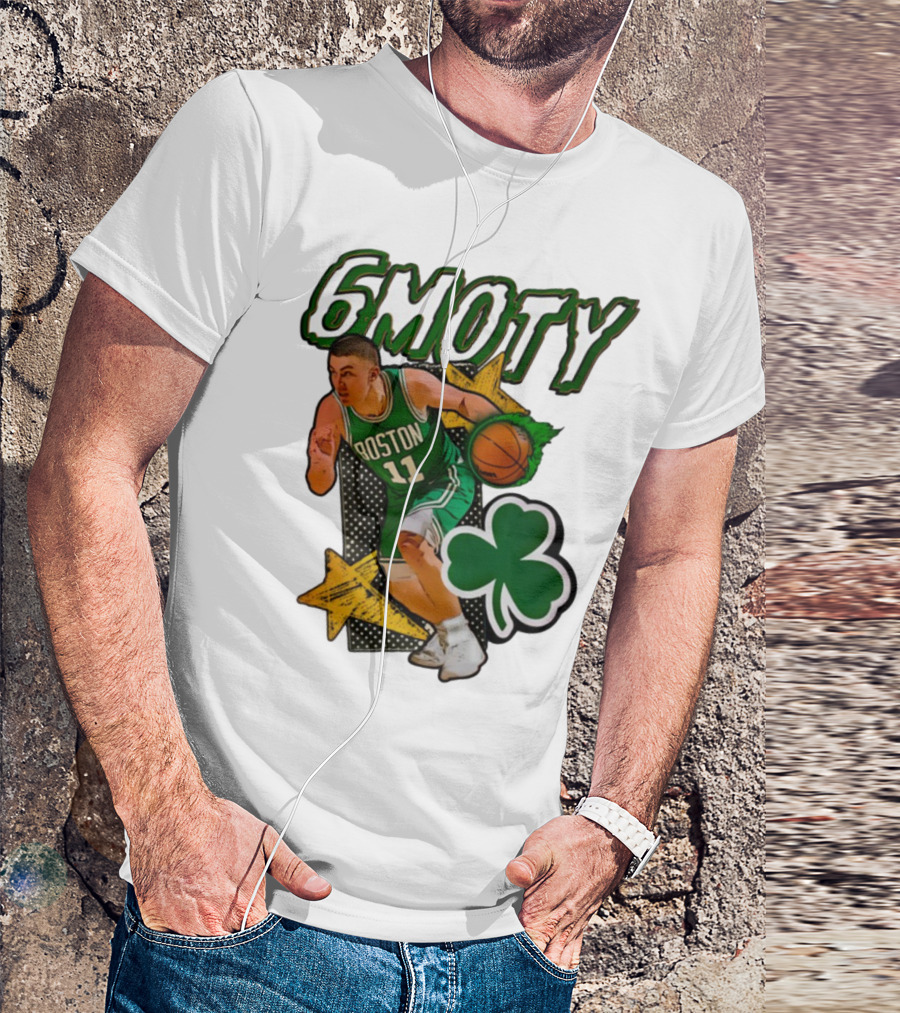 6Moty Boston Celtics Basketball Player Clover Stars T-Shirt