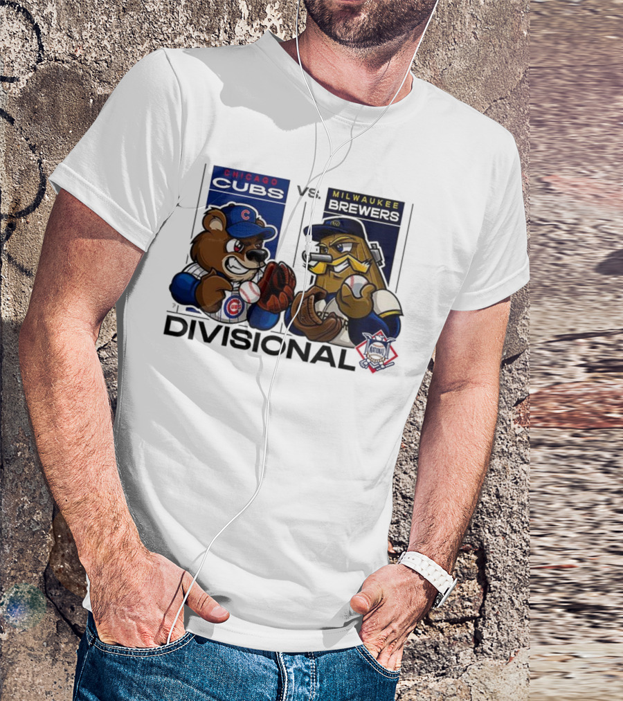 Chicago Cubs Vs Milwaukee Brewers 2025 National League Divisional Series Mascot Showdown T-Shirt