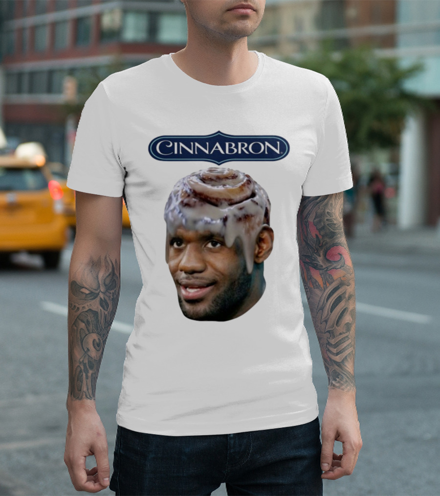 Cinnabron Cinnamon Roll Head Basketball Mashup T-Shirt