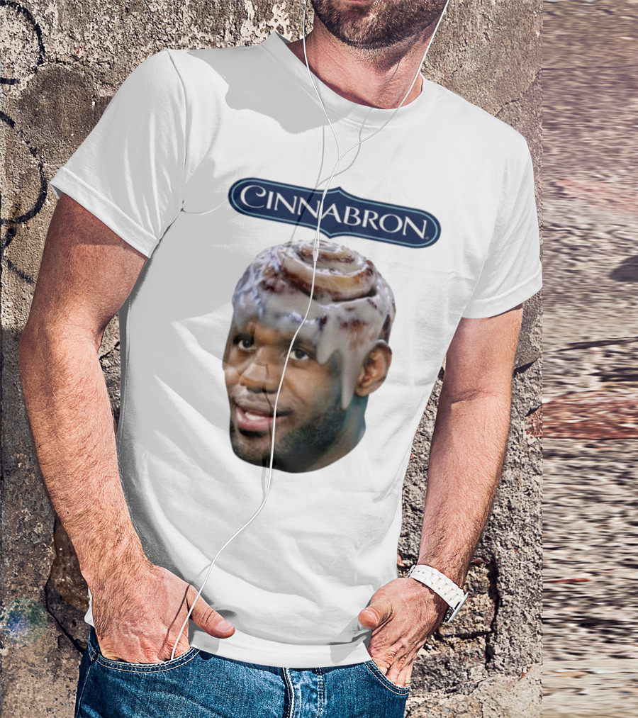 Cinnabron Cinnamon Roll Head Basketball Mashup T-Shirt