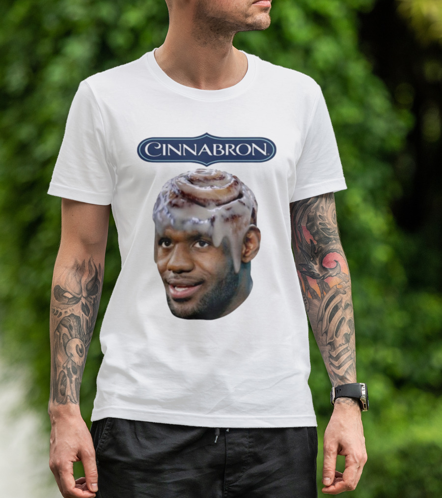 Cinnabron Cinnamon Roll Head Basketball Mashup T-Shirt