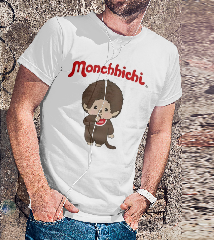 Monchhichi Cute Stance Fluffy Little Guy Character T-Shirt