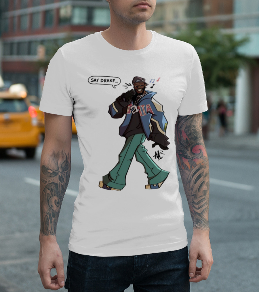 Windandsea Kendrick Lamar Say Drake Illustration T-Shirt