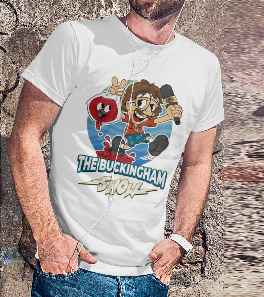 The Buckingham Show Bagged Wine Cartoon Character Fun Adventure T-Shirt