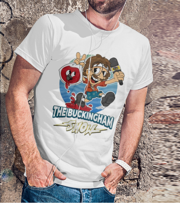 The Buckingham Show Bagged Wine Cartoon Character Fun Adventure T-Shirt