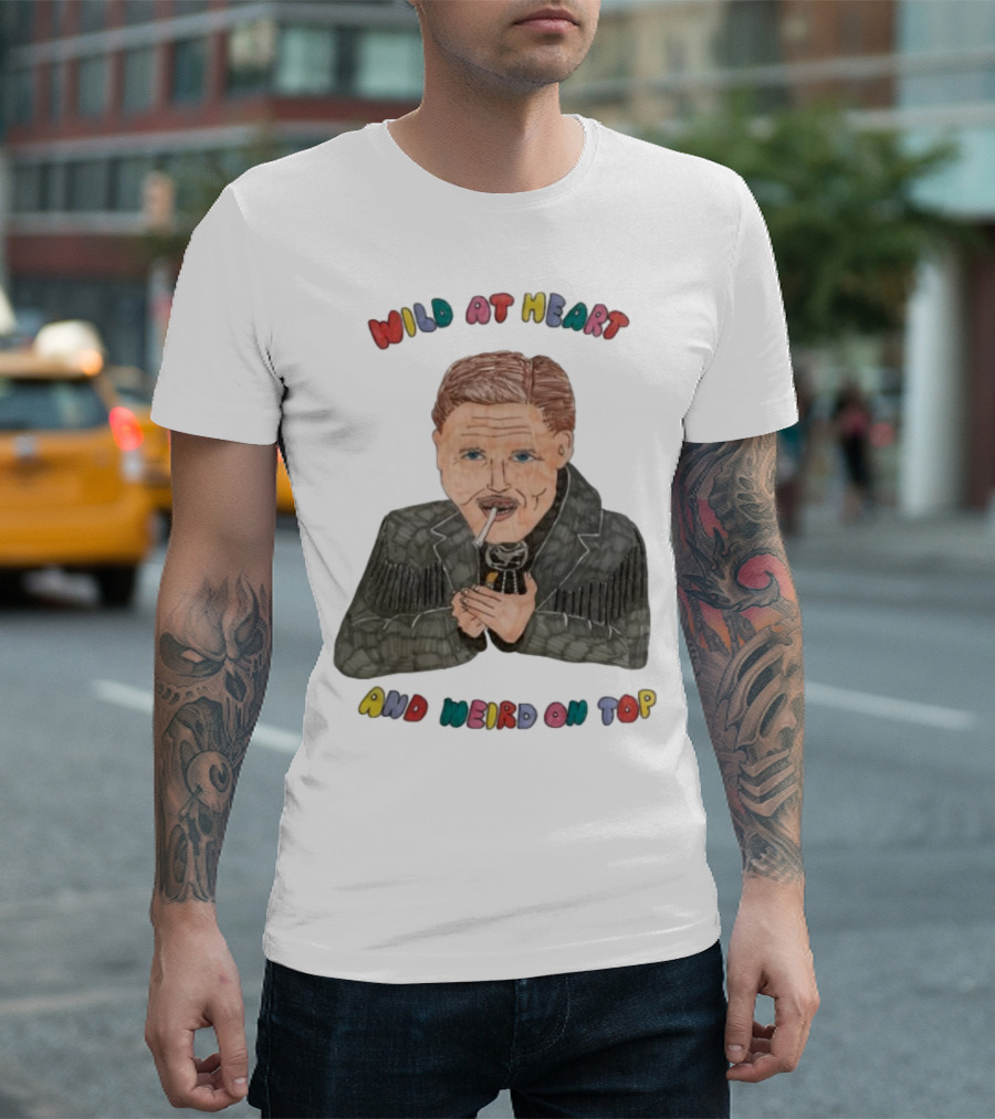 David Lynch Wild At Heart And Weird On Top Smoking Character Illustration T-Shirt