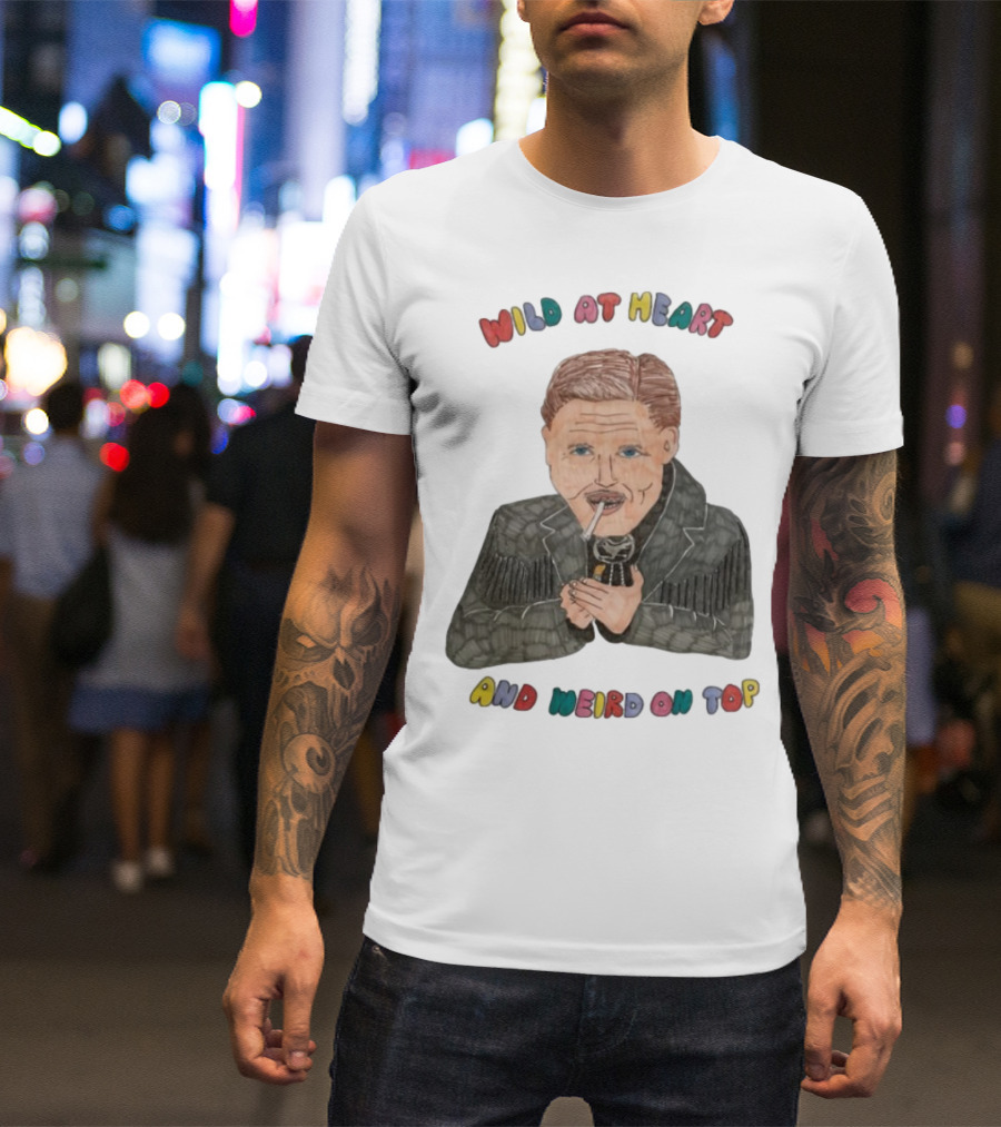 David Lynch Wild At Heart And Weird On Top Smoking Character Illustration T-Shirt