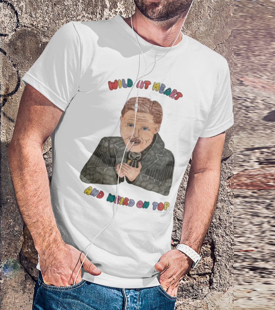 David Lynch Wild At Heart And Weird On Top Smoking Character Illustration T-Shirt