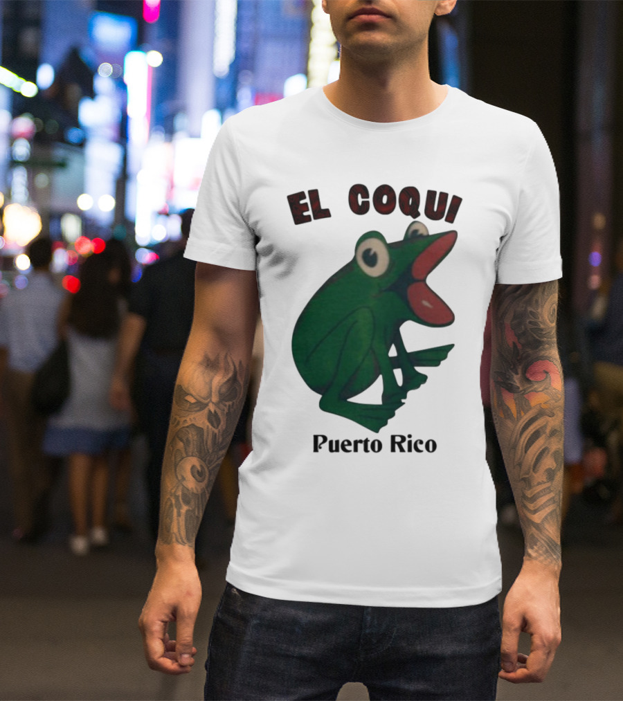 El Coqui Frog Puerto Rico Cultural Icon T-Shirt