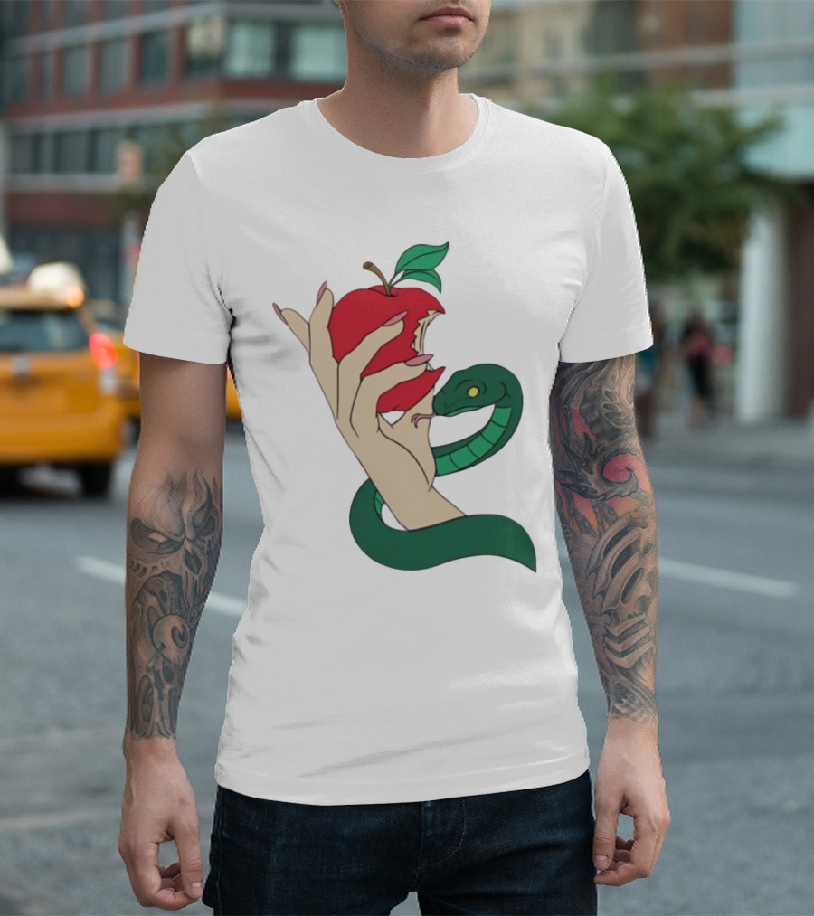 Eve Was Framed Ewf Colorful Snake And Apple T-Shirt