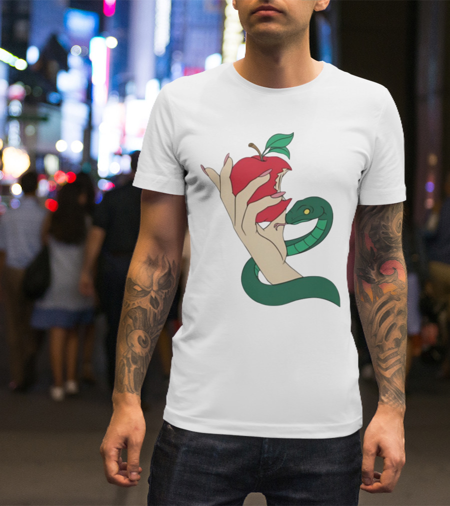 Eve Was Framed Ewf Colorful Snake And Apple T-Shirt
