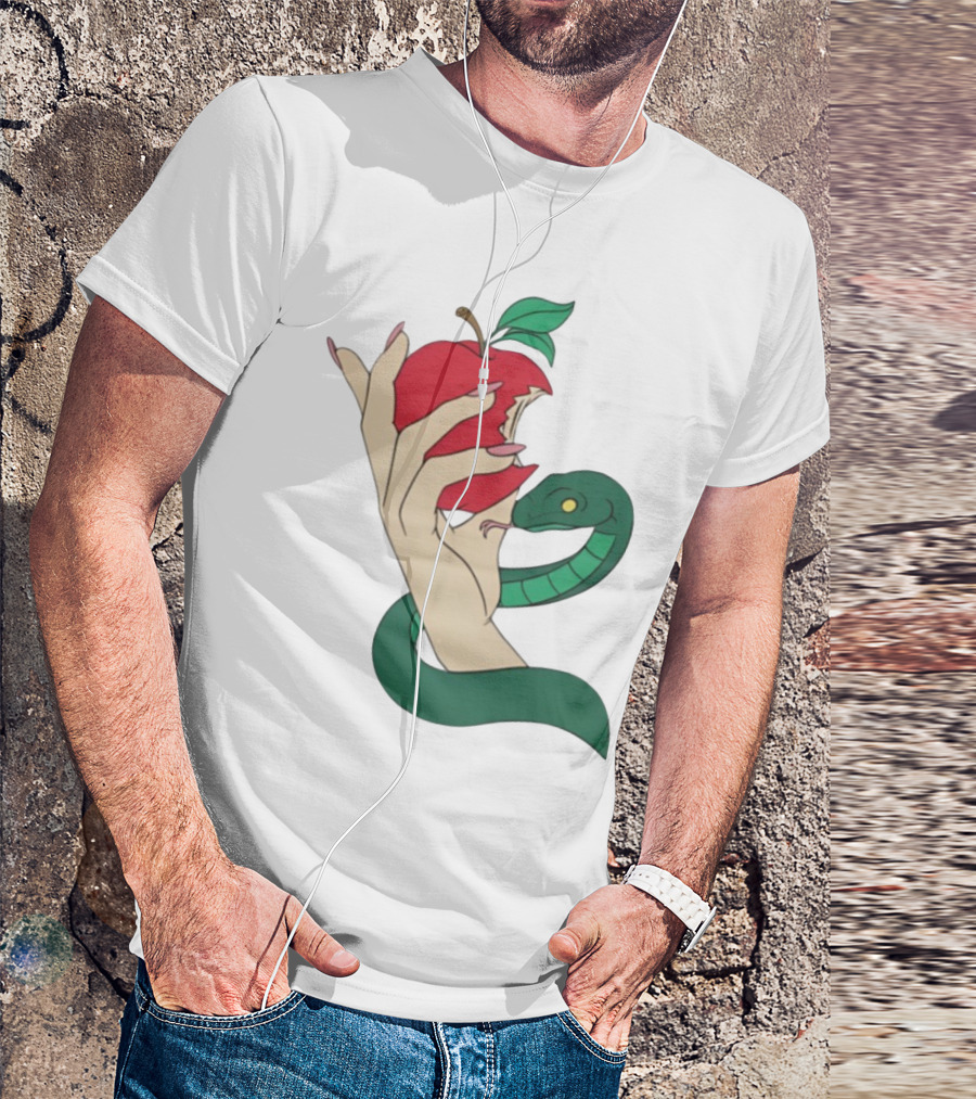 Eve Was Framed Ewf Colorful Snake And Apple T-Shirt