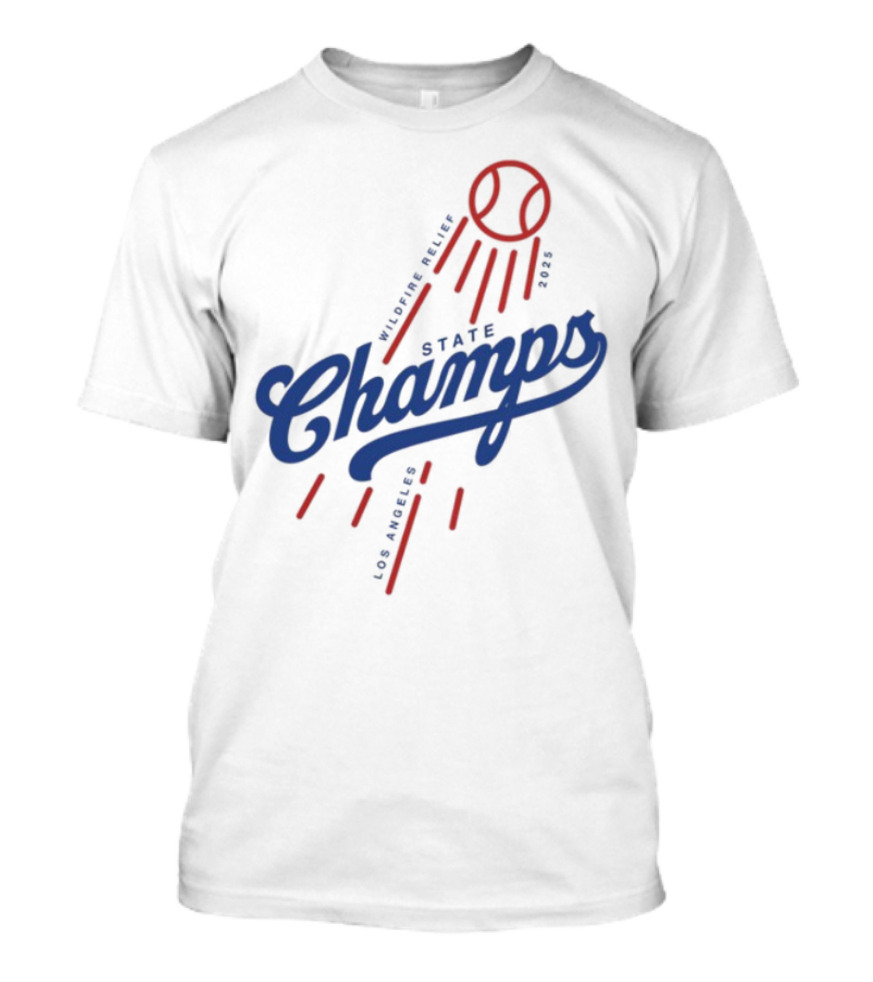 State Champs Wildfire Relief Baseball Event Support T-Shirt