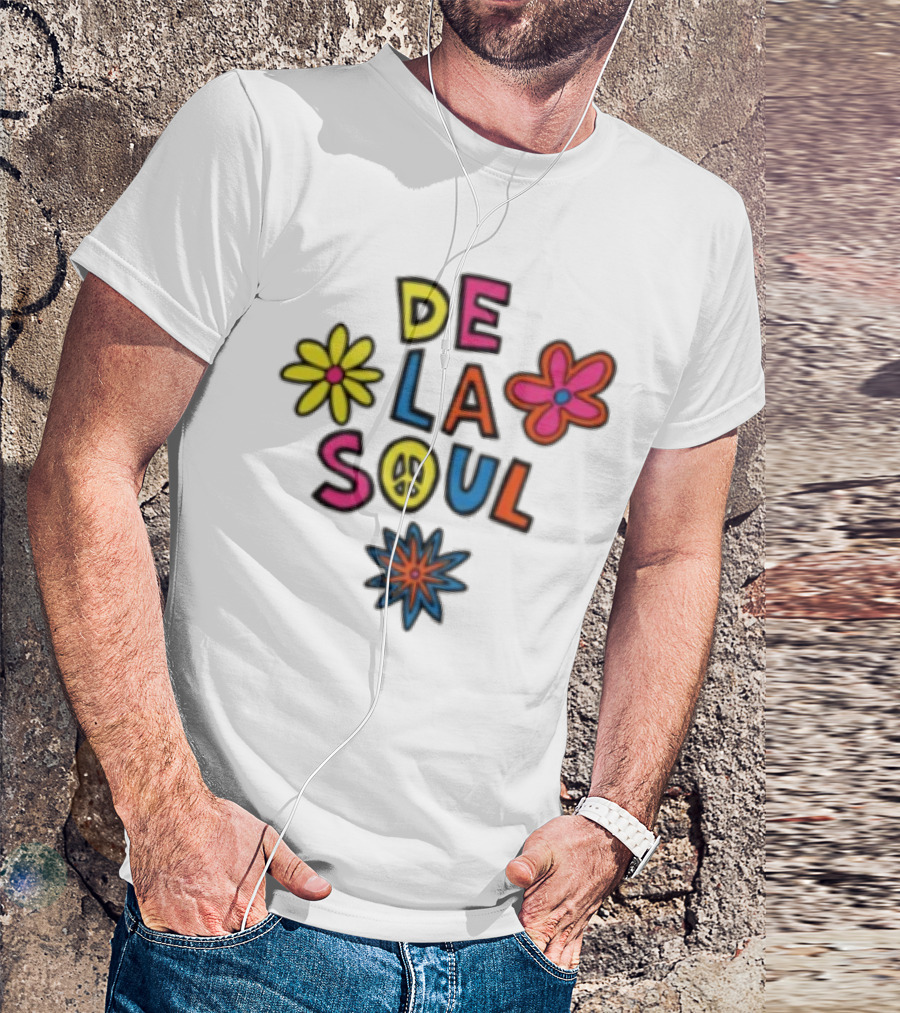 Thank You Dave De La Soul Colorful Flowers Peace Symbol T-Shirt