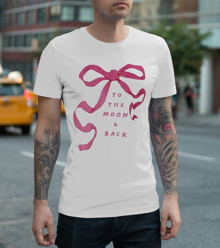 To The Moon And Back Pink Ribbon T-Shirt
