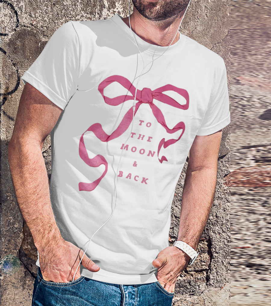 To The Moon And Back Pink Ribbon T-Shirt