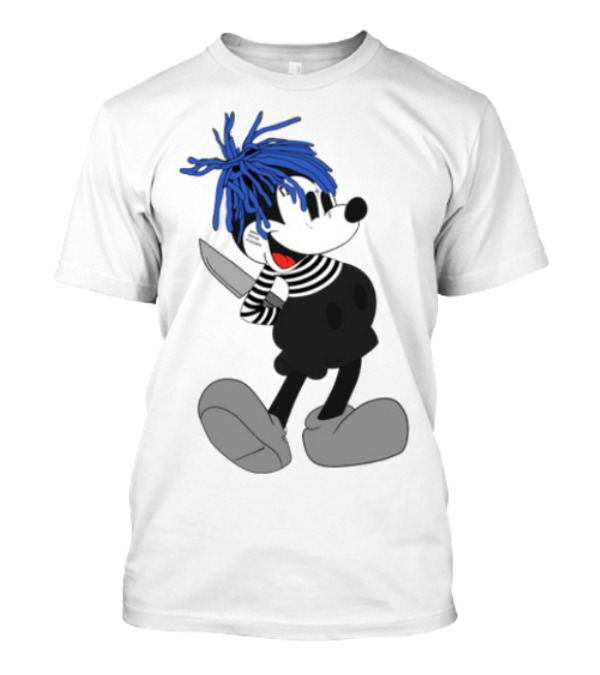 Revenge X Sad Mickey Mouse Knife Emotive Punk Mashup T-Shirt