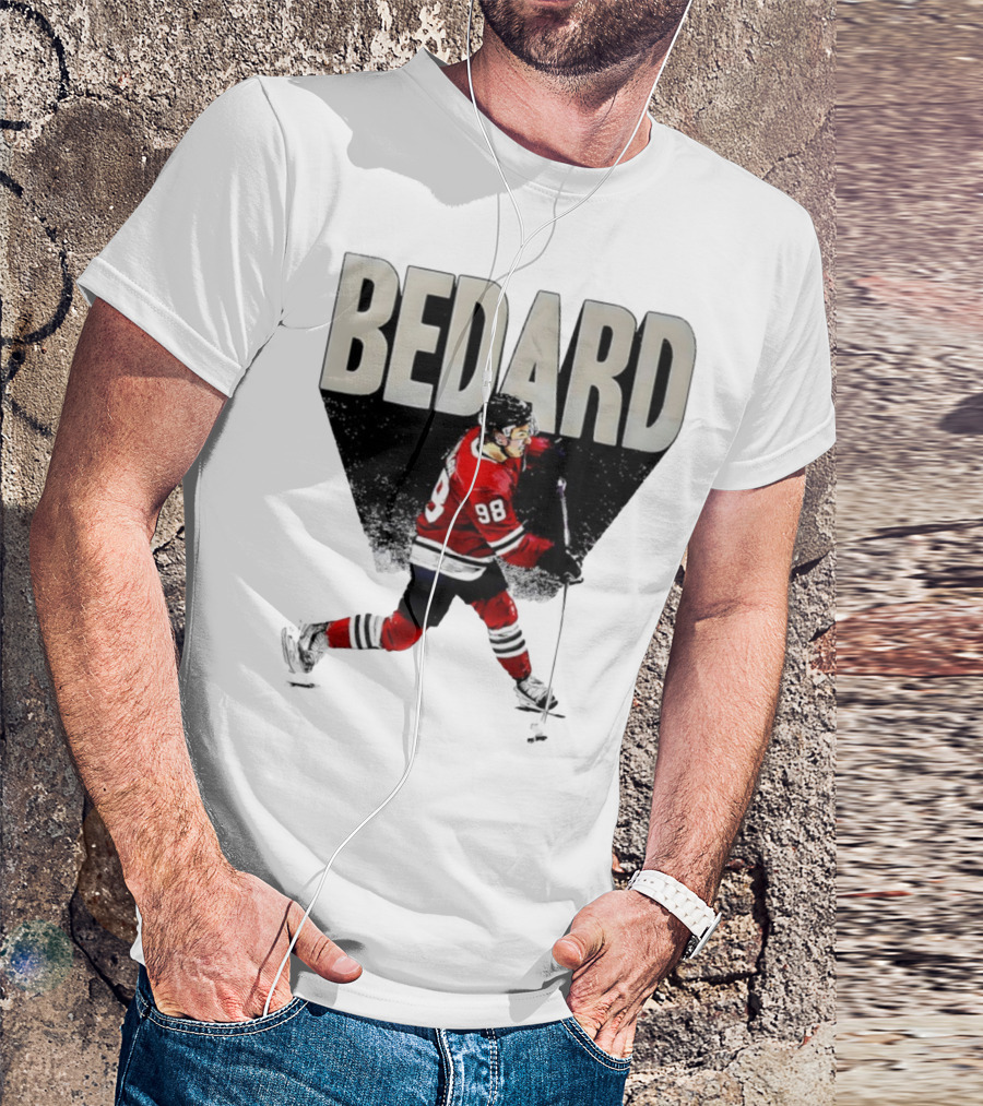 Bedard 98 Chicago Hockey Player Red Jersey T-Shirt