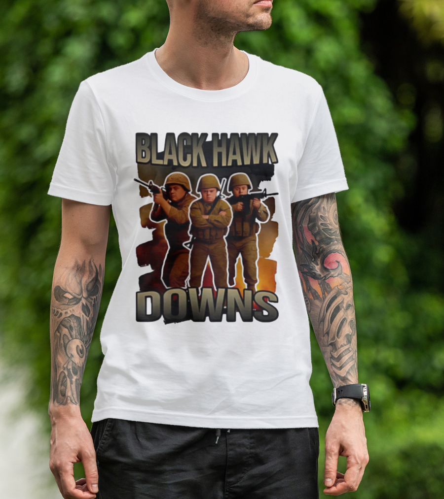 Black Hawk Downs Movie Parody Soldiers T-Shirt