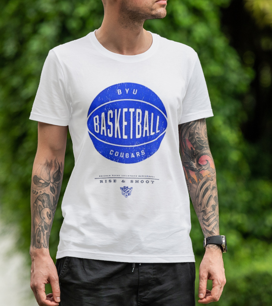 BYU Cougars Rise And Shoot Basketball Brigham Young University T-Shirt