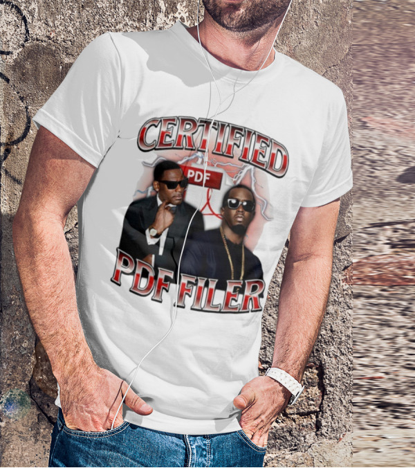 Certified PDF Filer Celebrity Parody With Suits And Sunglasses T-Shirt