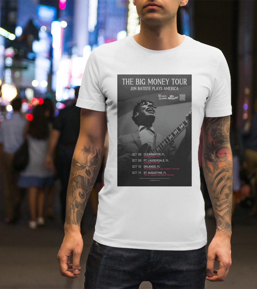 The Big Money Tour Jon Batiste Plays America October 2025 Florida Concert Dates T-Shirt