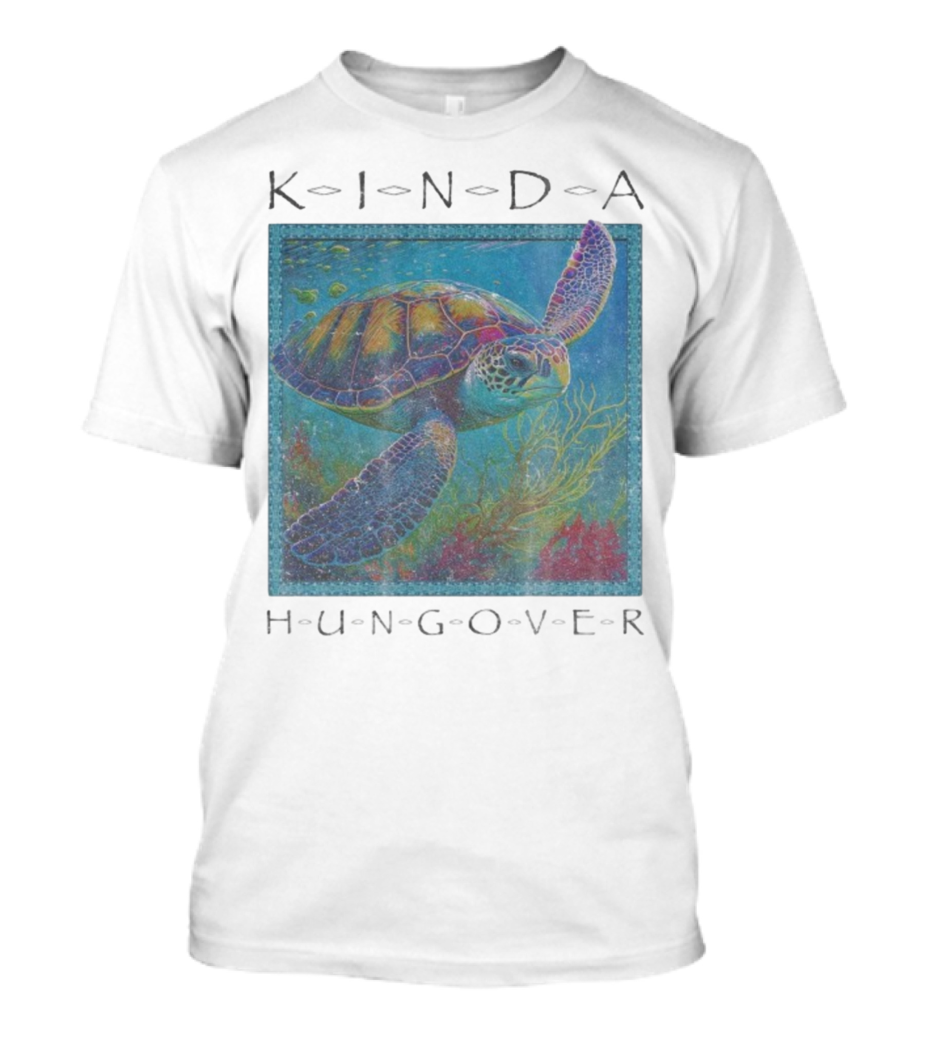 Kinda Hungover Turtle Ocean Scene T-Shirt