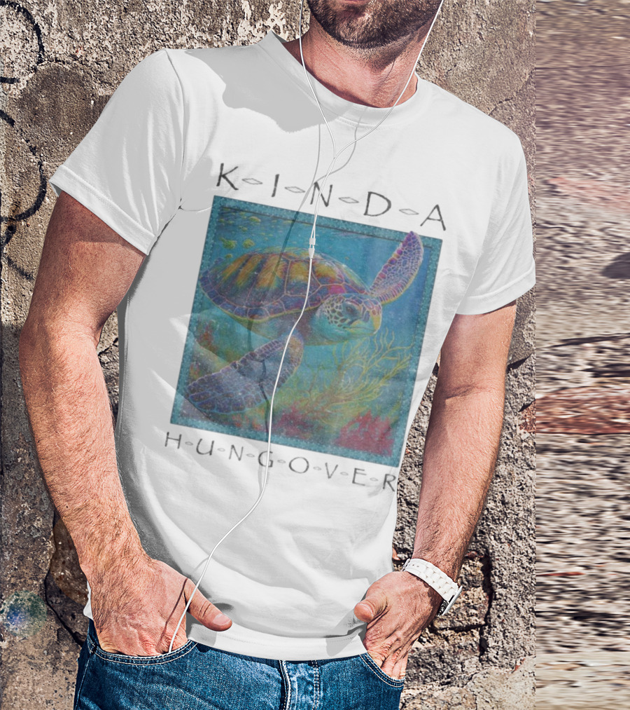 Kinda Hungover Turtle Ocean Scene T-Shirt
