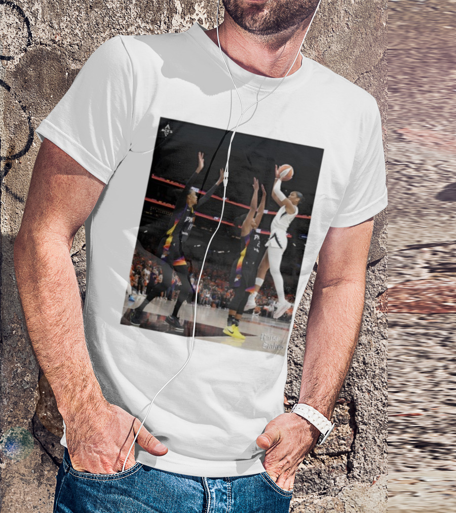 Las Vegas Aces Hang It In The Louvre Basketball Action Shot T-Shirt