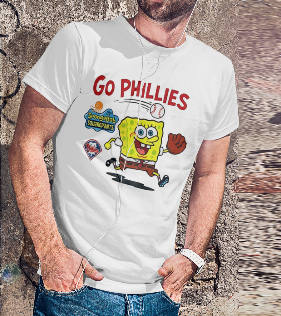 Go Phillies Spongebob Squarepants Philadelphia MLB Baseball 2025 T-Shirt