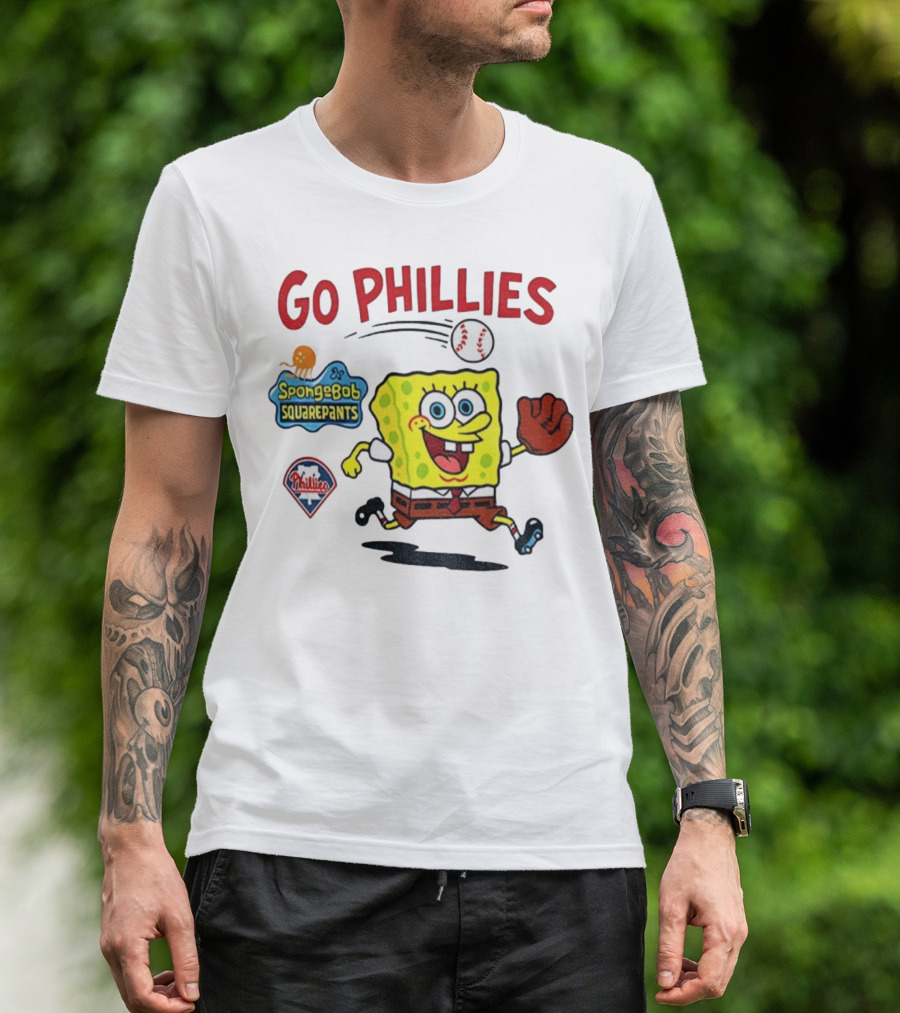 Go Phillies Spongebob Squarepants Philadelphia MLB Baseball 2025 T-Shirt