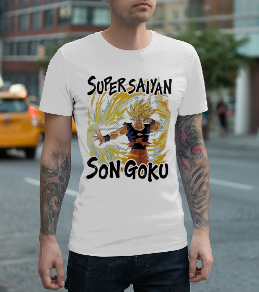 Super Saiyan Son Goku Dragon Ball Z Power Burst Aura Icon T-Shirt