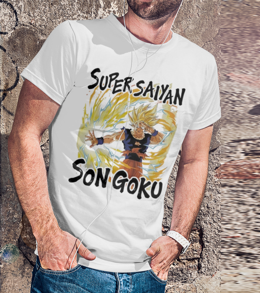 Super Saiyan Son Goku Dragon Ball Z Power Burst Aura Icon T-Shirt