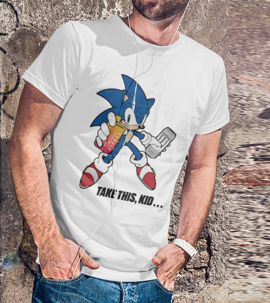 Take This Kid Sonic Hedgehog Elfbar Energy Can T-Shirt
