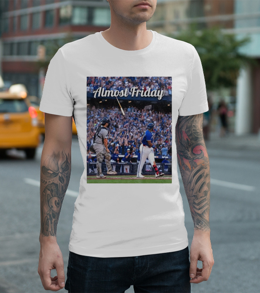 Toronto Blue Jays New York Yankees Almost Friday MLB Baseball Action T-Shirt