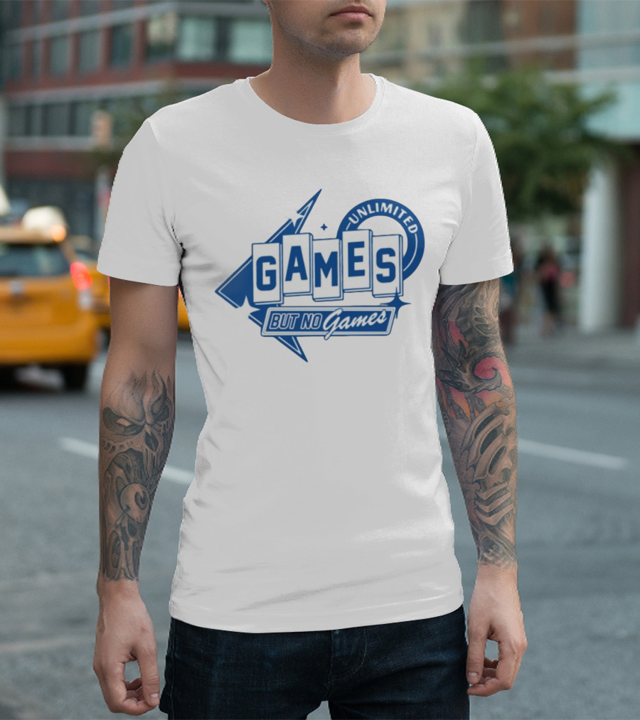 Unlimited Games But No Games Retro Style Gaming Aesthetic T-Shirt