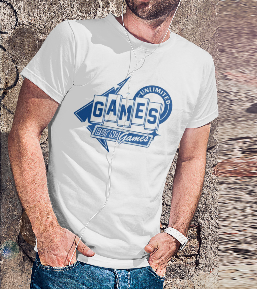 Unlimited Games But No Games Retro Style Gaming Aesthetic T-Shirt