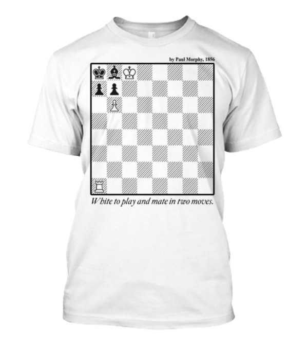Paul Morphy 1856 Chess Puzzle White To Play And Mate In Two Moves T-Shirt