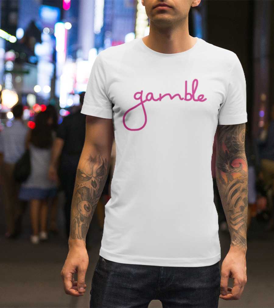 Fuchsia Gamble Script T-Shirt