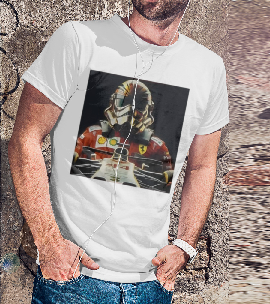 George Lucas Stormtrooper Formula 1 Ferrari Shell Petronas Mercedes Racing 44 T-Shirt