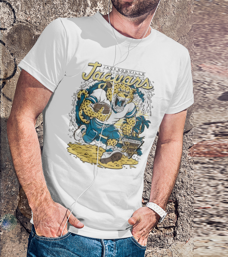 Jacksonville Jaguars Duvin Collaboration NFL Football T-Shirt