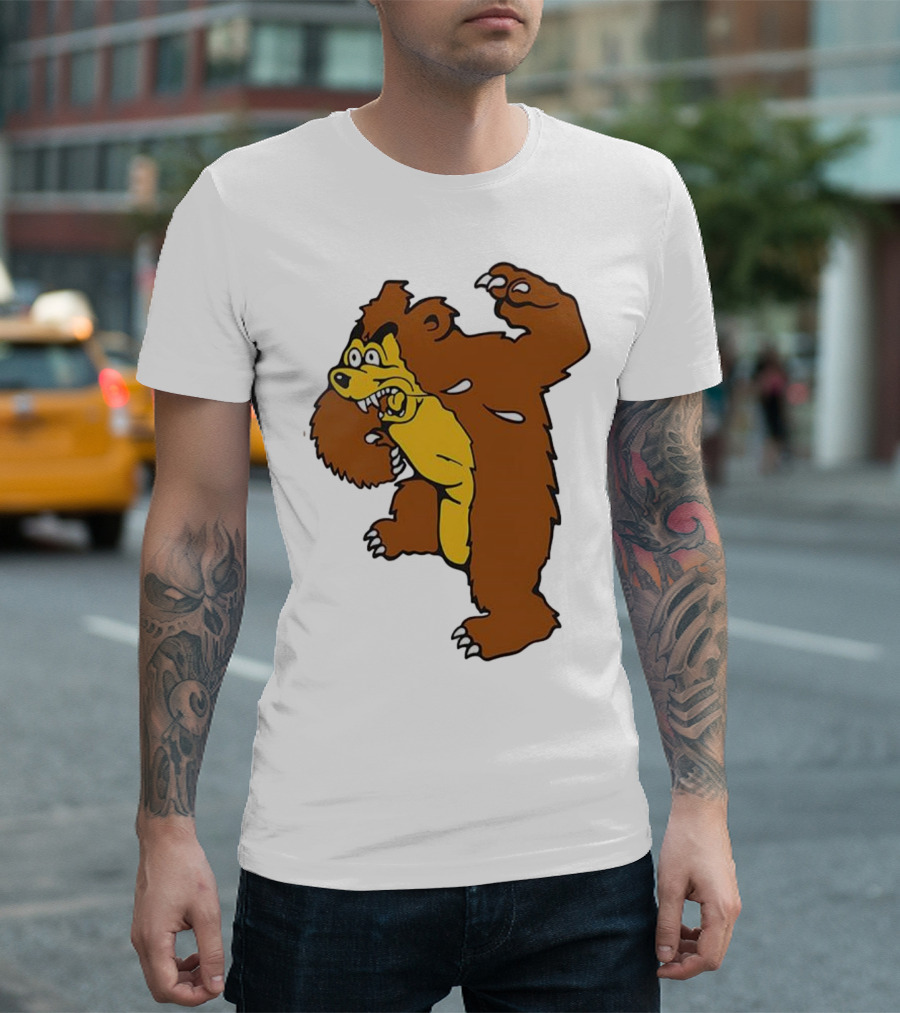 Montana Grizzlies Retro Monety Mascot Bear T-Shirt