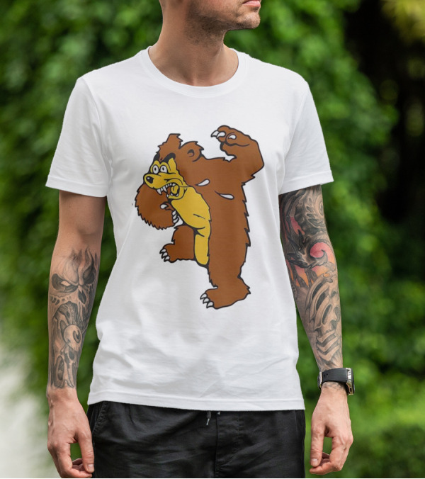 Montana Grizzlies Retro Monety Mascot Bear T-Shirt