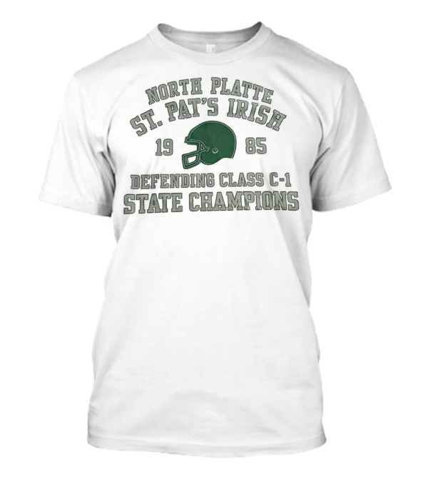 North Platte St. Pat's Irish 1985 Defending Class C-1 State Champions T-Shirt