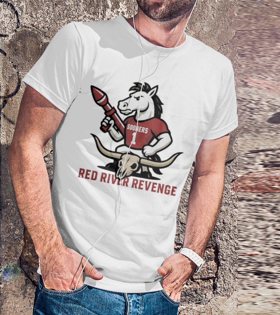 Red River Revenge Sooners Mascot College Game Day Football Rivalry T-Shirt
