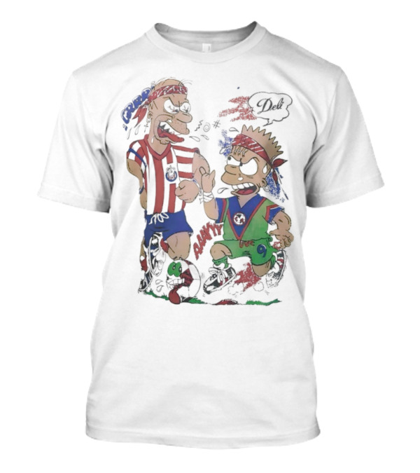 The Simpsons Homer C.D. Guadalajara Bart Club América Soccer Rivalry T-Shirt