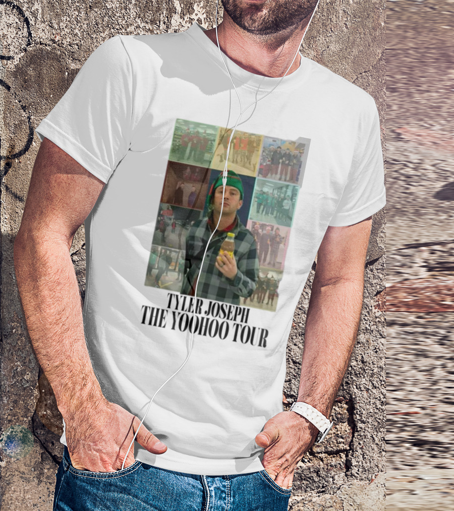 Eggtyler Tyler Joseph Yoohoo Tour Getränkflasche Elf Hemd Karo Holzfäller Look 2023 Collage T-Shirt