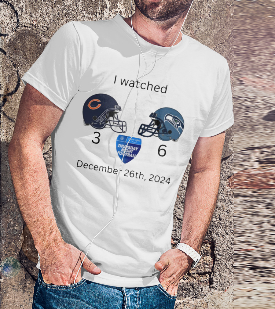 Prime Video Thursday Night Football December 26th 2024 Bears Vs Seahawks T-Shirt